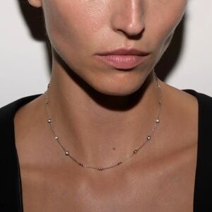 DORSEY CLEMENCE NECKLACE IN 1.50 CTS LAB WHITE SAPPHIRE